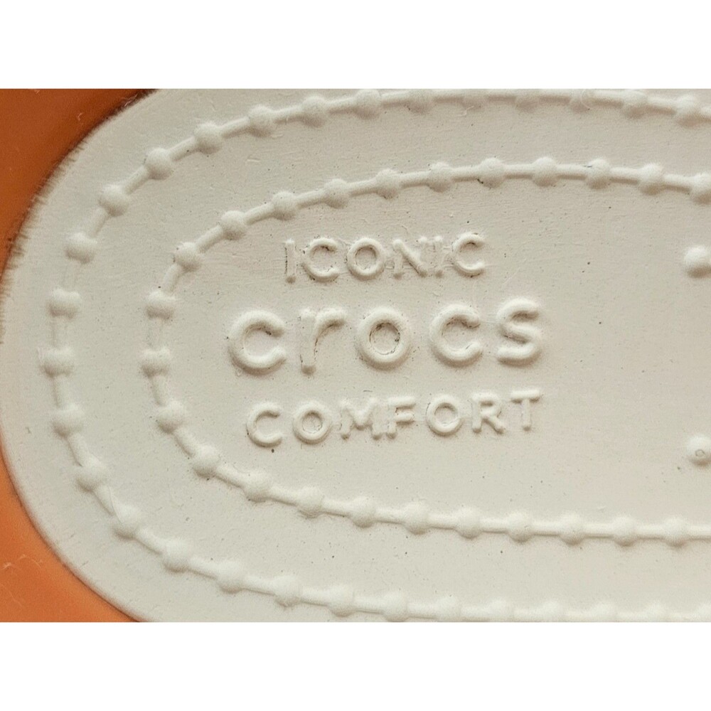 Crocs Swiftwater Women Sz 6 Orange Flip Flops Comfort Sandals Lightweight Beach - Picture 9 of 12
